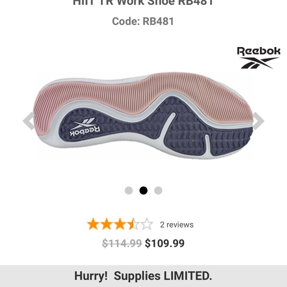 ๐ Reebok Work
HIIT TR Work Comp Toe SD size 10.5 - Picture 3 of 8